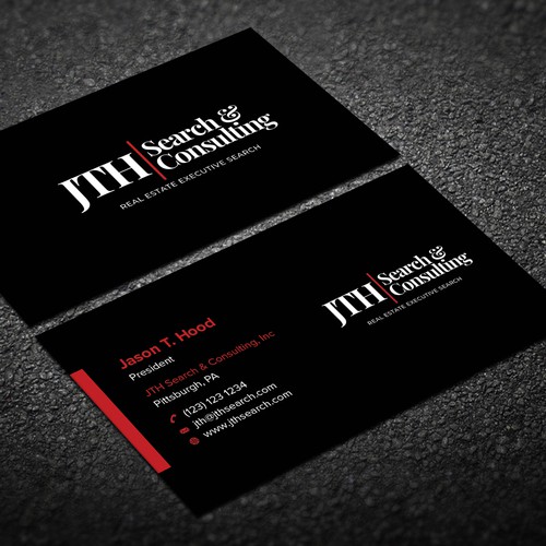 Business Card Design for Executive Search Firm Design by CurveSky™ ☑️