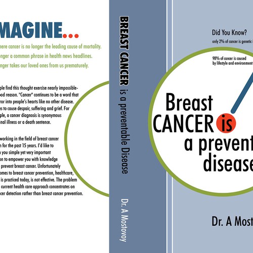 Create a catchy book cover for Breast Cancer Is A Preventable Disease Design by freshvision