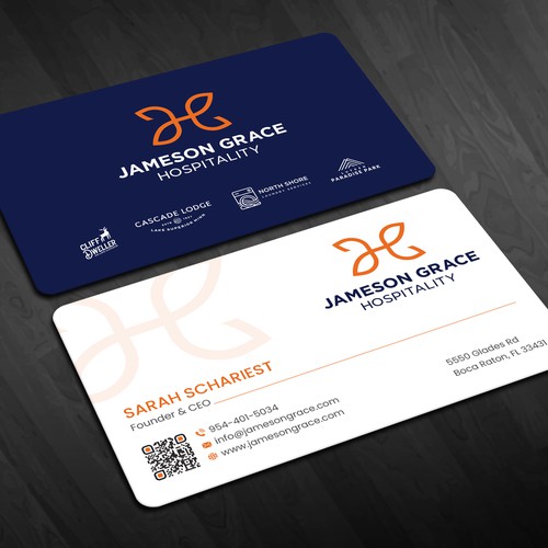 Create a modern and clean business card for a parent company with 4 subsidiaries Design by Lvana_art©