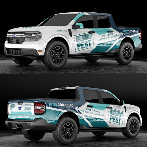 Design Design a modern and simple truck wrap for our pest control company por adelea