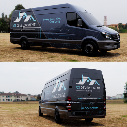 Mercedes Van wrap for an upscale real estate developer Design by TANSA ART