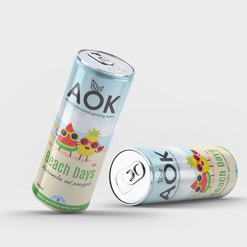 Flavoured sparkling water packaging design Design by Moi_Designers