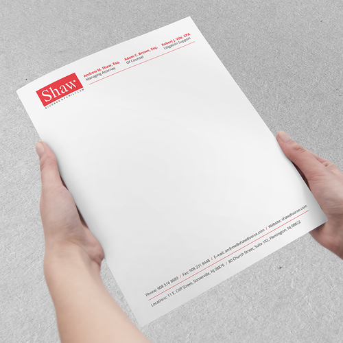 Letterhead for Divorce & Family Law Firm; Modern, Conservative Design Design by Yarlatnem