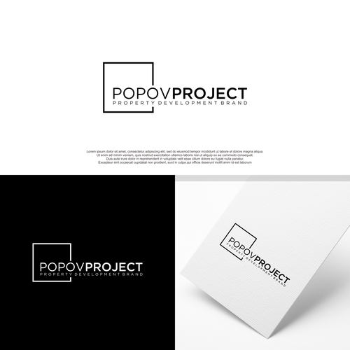 "Popov Project | Business Equipment" winning Logo & brand identity pack