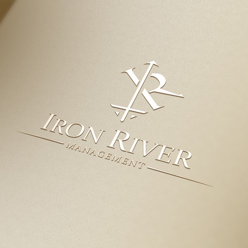 Create a logo and business card for Iron River Management Logo