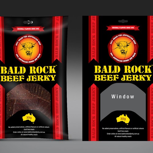 Beef Jerky Packaging/Label Design Design by Rumon79