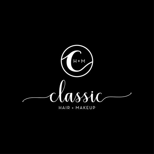 Upscale hair salon simple classic glamour logo Design by s e r i f