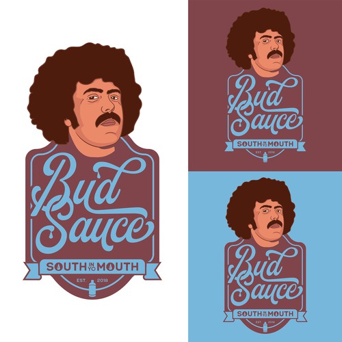 Powerful and eye catching BBQ sauce logo Design by Sawce Design Co.