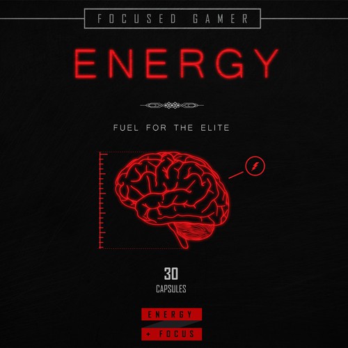 Create a Captivating Product Label Design - Focused Gamer supplement Integrating Gaming + the brain Design by Royal Graphics
