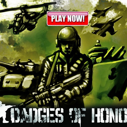 Online Game Ad Banners with Military Theme Design by Zoppy