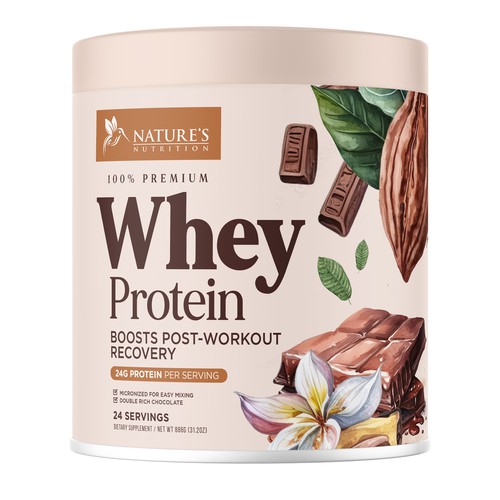 Tasty Whey Protein Chocolate Design Needed for Nature's Nutrition-ontwerp door UnderTheSea™