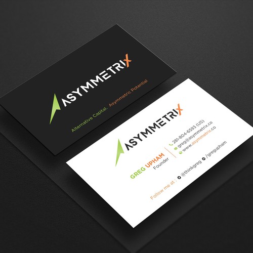 Design a cool, edgey but sophisticated business card for an alternative investment firm. Design von prosenjit_P