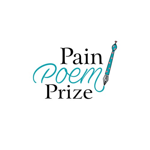 Pain Poem Prize - Playful Logo-ontwerp door cvektor™