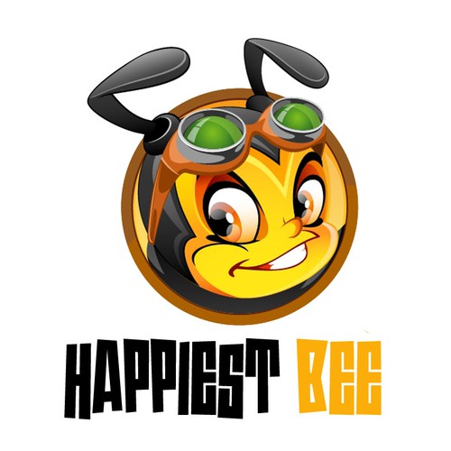 Design a cute, happy logo for Happiest Bee. Design von Sergey_ZV