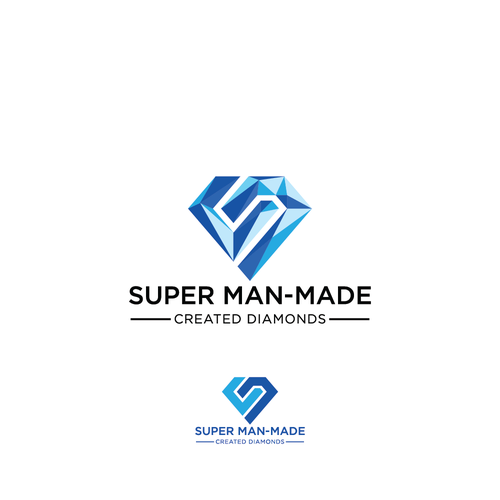 Strong & Simple design for our Super Man-Made Created Diamonds Design by ♛ clever studio ♛