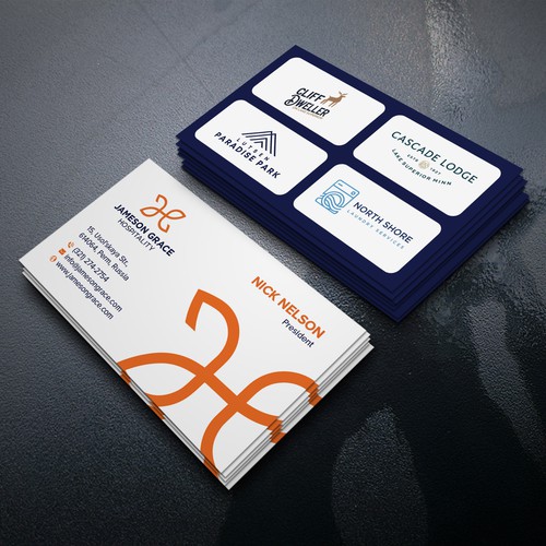 Create a modern and clean business card for a parent company with 4 subsidiaries Design by Birendra Chandra Das