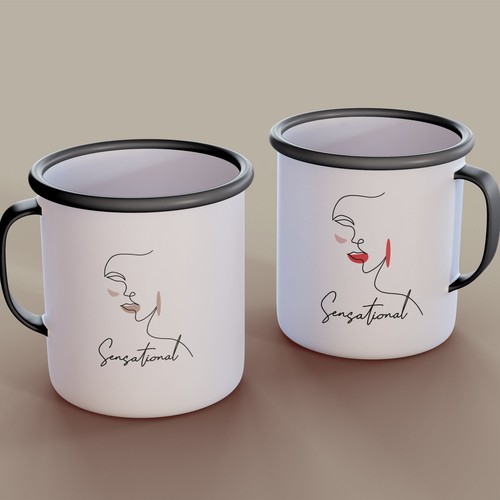 Quirky enamel mug illustration for concept stores - female empowerment Design von Ashkhen I.