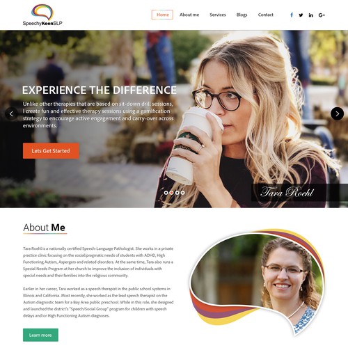 Professional but Friendly Speech Therapy website design Design by ♾️e2infinity♾️