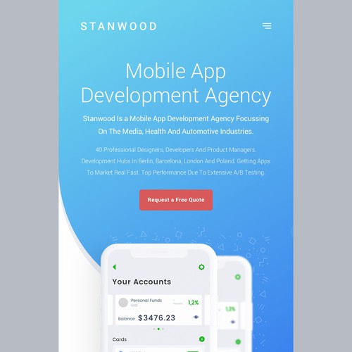 Web page design contest entry by WebBox