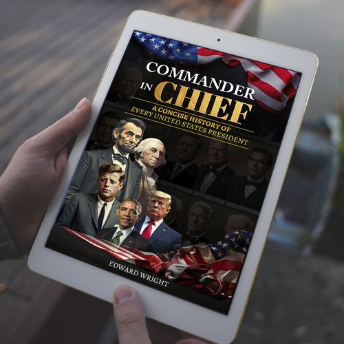 Regal book cover design for a presidential history book. Design by B_Creative@7906