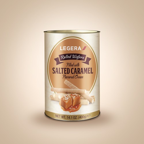 LEGERA Wafer Rolls Pack 125 gm - Salted Caramel Design by sougatacreative