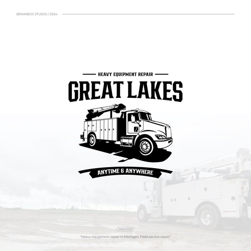 Creative design for heavy equipment repair in the state of Michigan Design by Brainbox Studio
