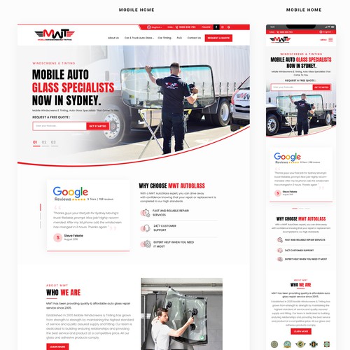 Design a clean and modern service based website home page Design by OMGuys™