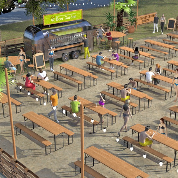 Design by Malim titled "Beach beer garden concept"