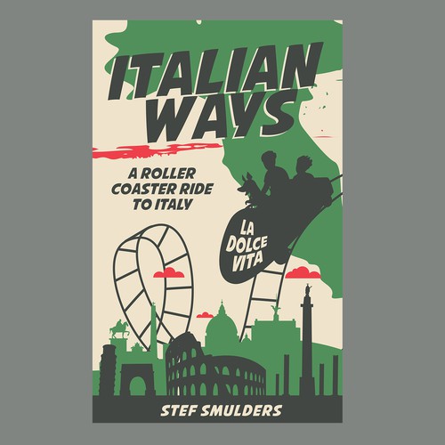 Funny Book Cover Illustration about Italy Design by EsoWorld