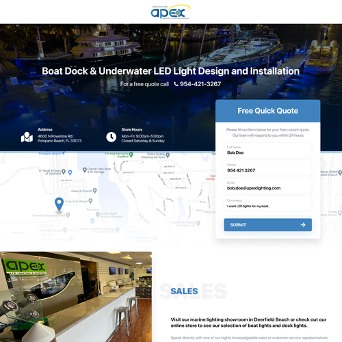 Landing page for led lighting Landing page design contest |