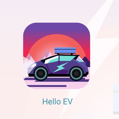 Design an iOS App icon for an electric vehicle trip planner Design by Andres M.