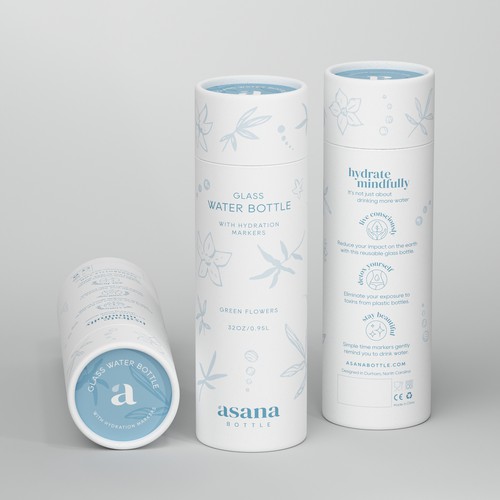 Packaging design for water bottle from female-focused modern lifestyle brand Design von eolinart