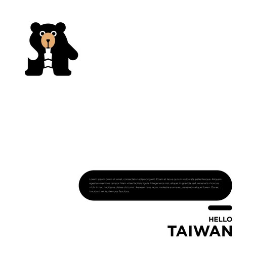 Hello Taiwan Black Bear Design by YDesign27