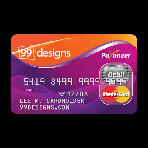 Prepaid 99designs MasterCard® (powered by Payoneer) Design by nejikun