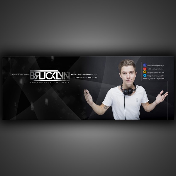 Design realizzato da Mihajlo Martinovic intitolato "DJ Facebook Cover Photo"