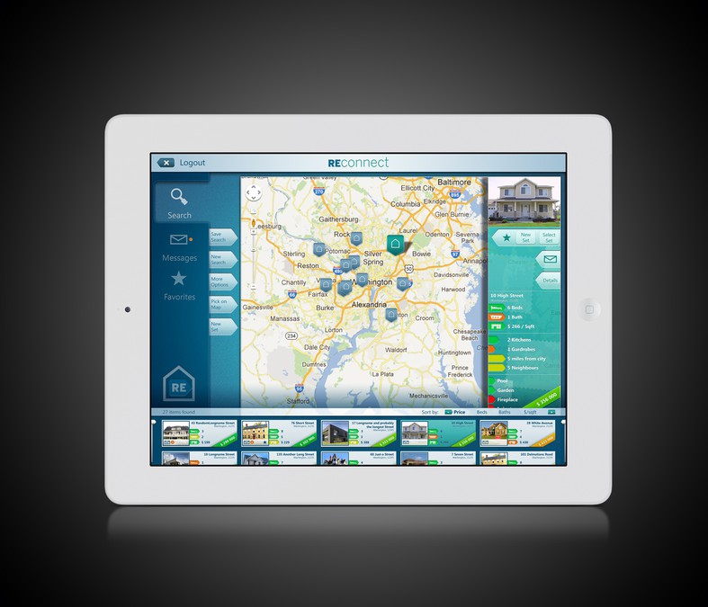 tablet app design for Real Estate | App design contest