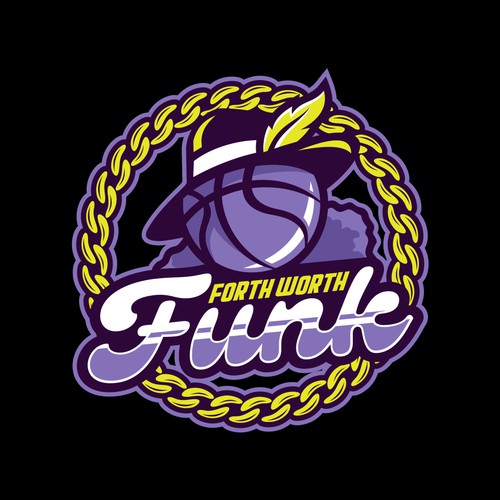 Basketball Logo for Team 'Fort Worth Funk' - Your Winning Logo Featured on Major Sports Network Design by HandriSid