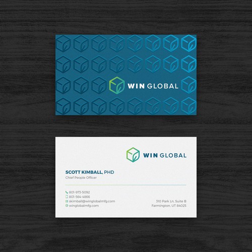 WIN Global Business Card Design Diseño de Rakibh