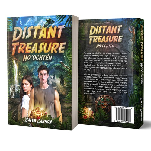 Fiction Book Cover for a Vibrant Jungle Adventure Design by MarCreative™