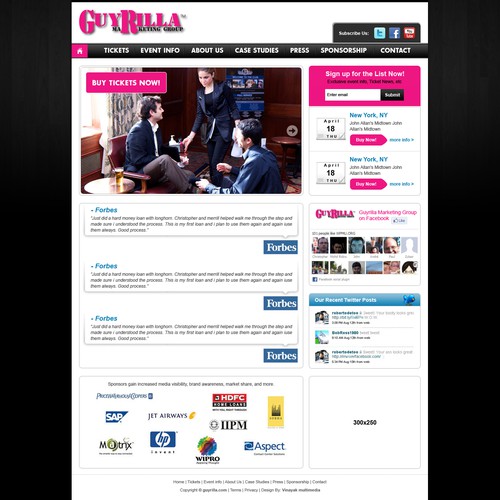Website Layout - GuyRilla Marketing Group デザイン by Vinayakmultimedia