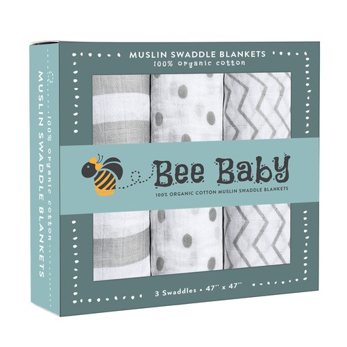 Muslin Swaddle Blankets Packaging Box Product packaging contest