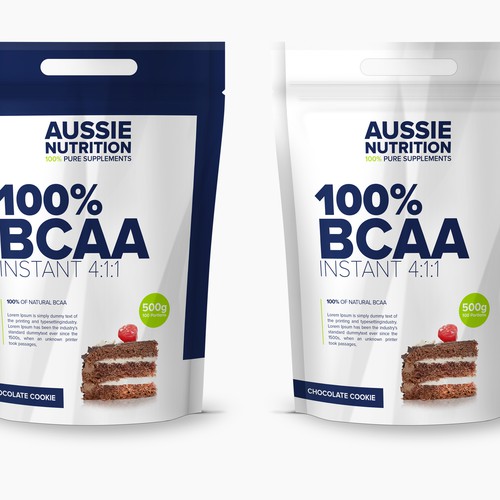 Aussie Nutrition supplement range needs new packaging! Design réalisé par Andrew Grzesiak