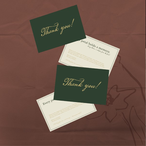 The Secret Garden – Brand identity for a flower shop