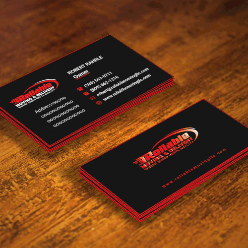 Business Card Design for Moving Company Diseño de Allin1 design