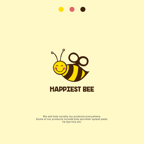 Design a cute, happy logo for Happiest Bee. Design réalisé par eggny