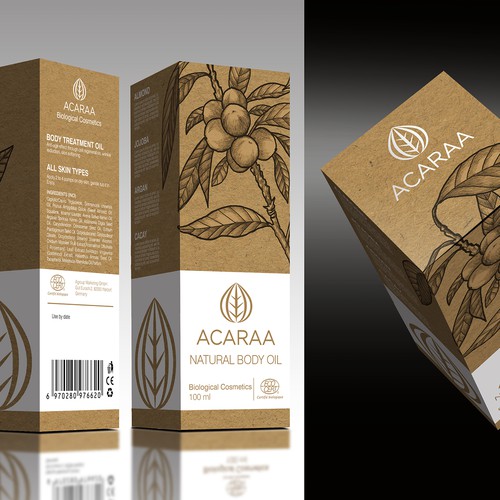 Creative Packaging Design for Natural Cosmetic Line Design by sapienpack