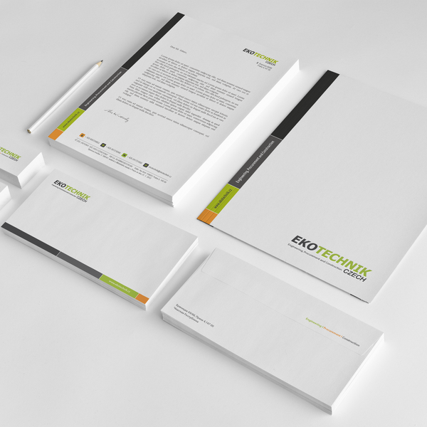Create for Ekotechnik a brand new stationery