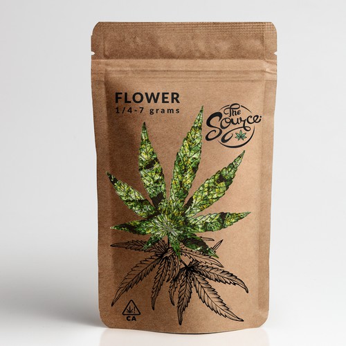 Cannabis Flower Bag Design Design by Sashkica