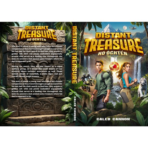 Fiction Book Cover for a Vibrant Jungle Adventure Design by ruddyncang