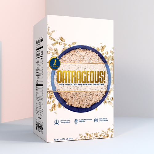 * Looking for an EYE-CATCHING and ELEGANT packaging design for Oatmeal * Design by MKZ STUDIO